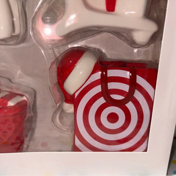 Target Themed Ceramic Ornament Set HTF - Picture 8 of 14